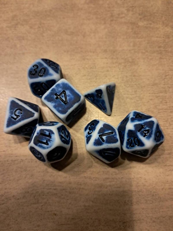 Old stone look d&d dice