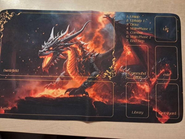 Mtg playmat Fire dragon