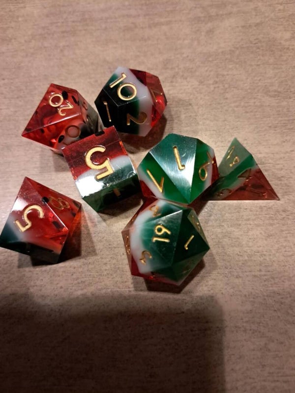 Water melon d&d dice