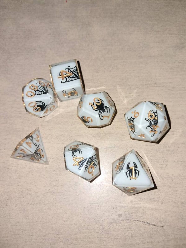 Black Spider d&d dice