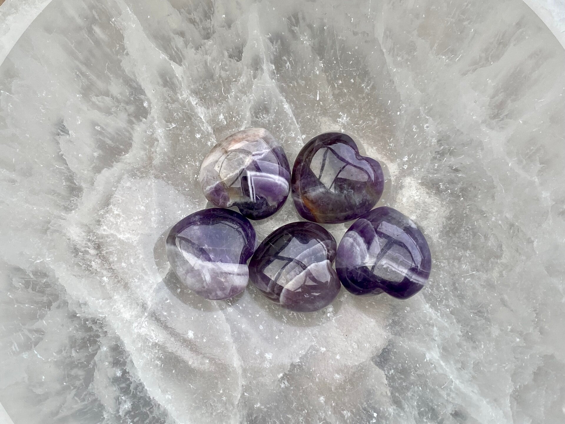 Amethist hartjes 2cm