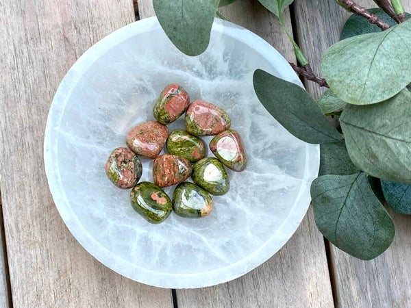 Unakiet trommelstenen