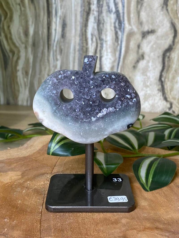 Amethist pompoen op standaard 33