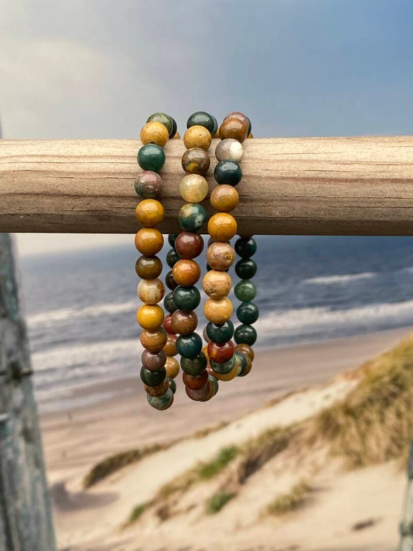 Oceaan Jaspis armband 6mm