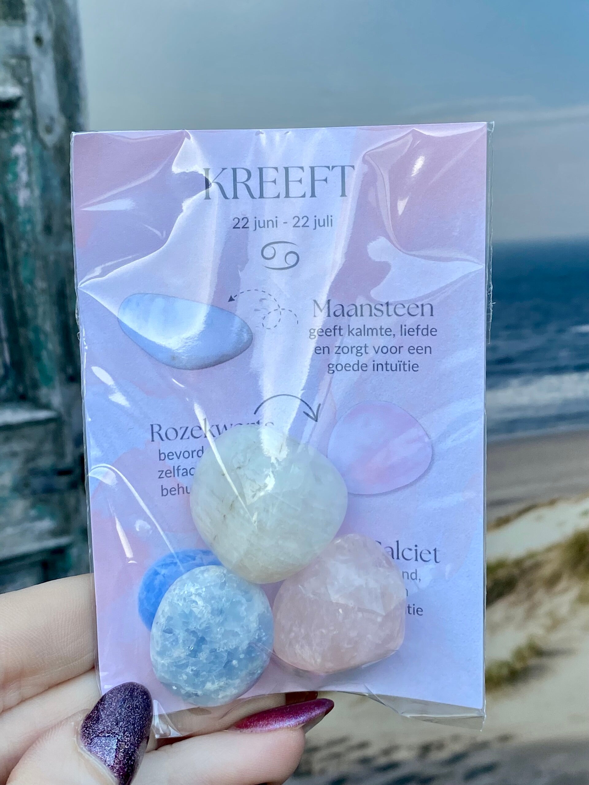 Edelsteen sterrenbeeld setje: Kreeft