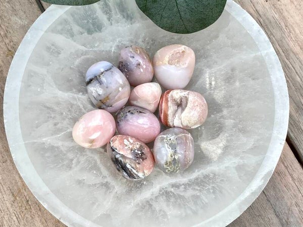 Opal pink trommelstenen