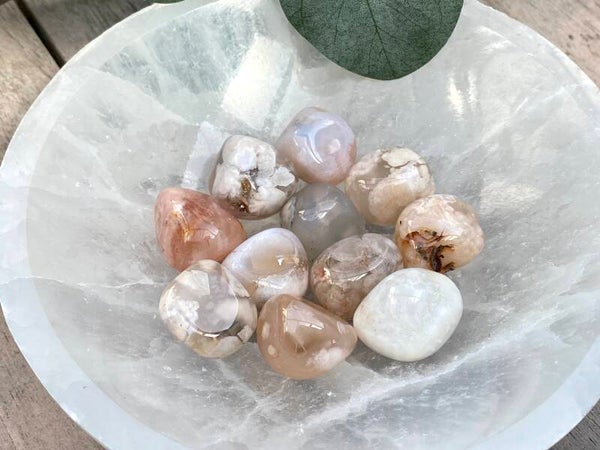 Bloem agaat trommelstenen