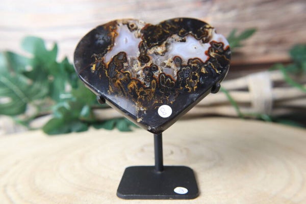 Agaat hart op standaard 8