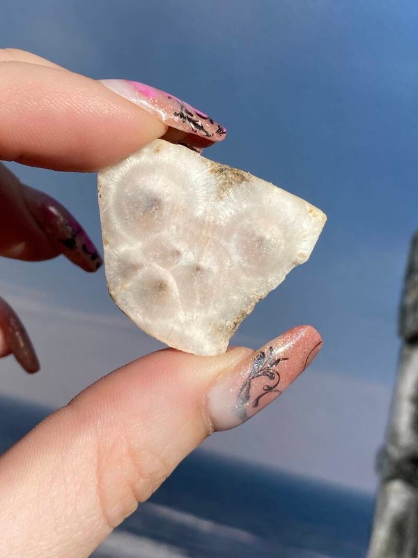 Pink natroliet schijfje #0282