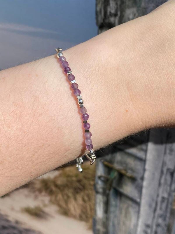 Amethist armband zilver