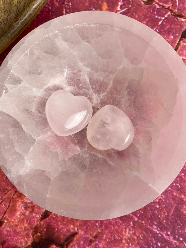Rozenkwarts hartje 2cm