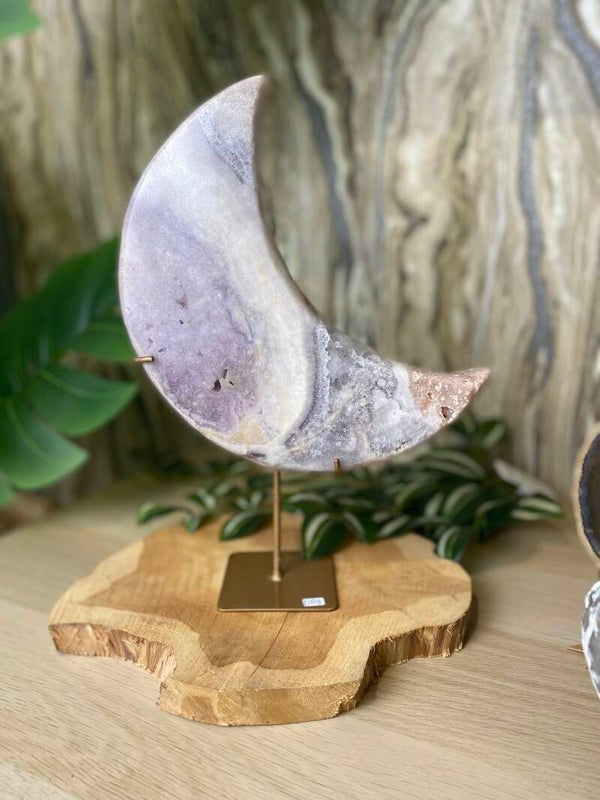 Roze amethist hele grote maan #0537