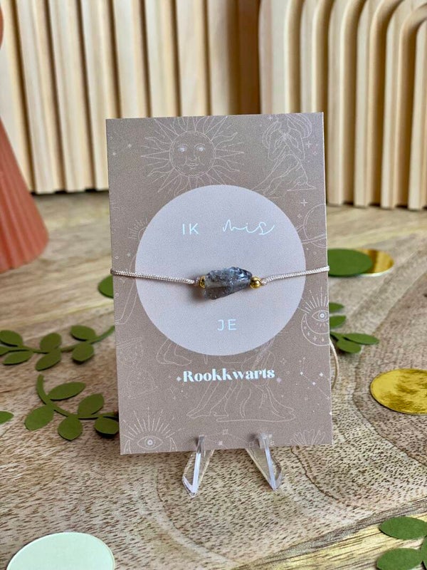 Armbandje Rookkwarts: Ik mis je