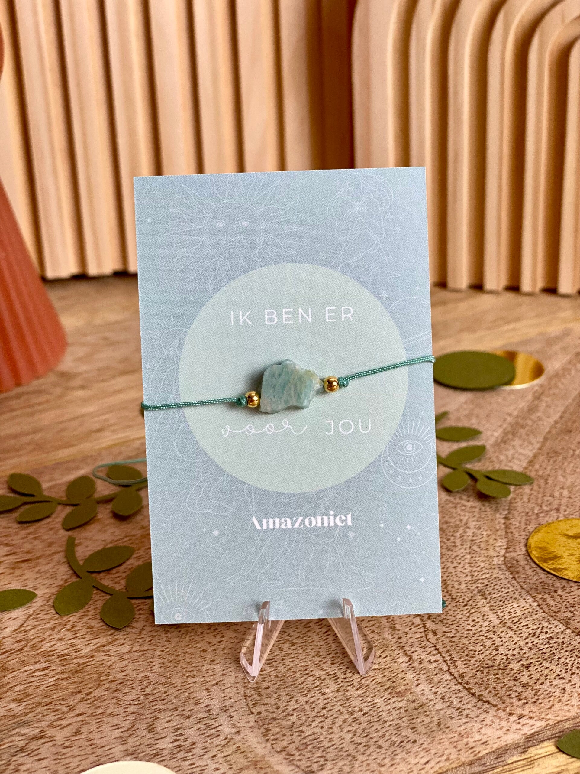 Armbandje Amazoniet: Ik ben er voor je