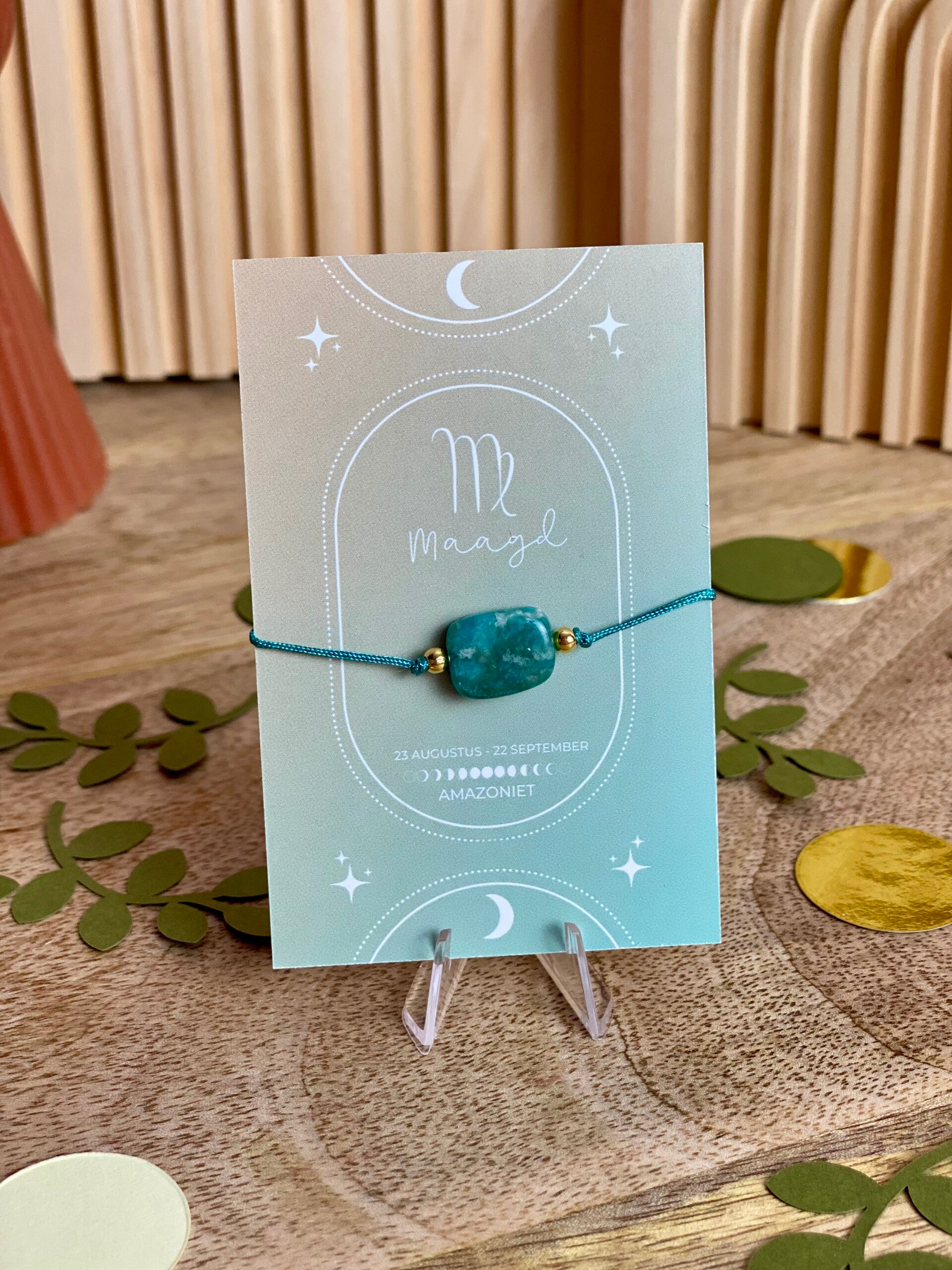 Armbandje Sterrenbeeld Maagd: Amazoniet