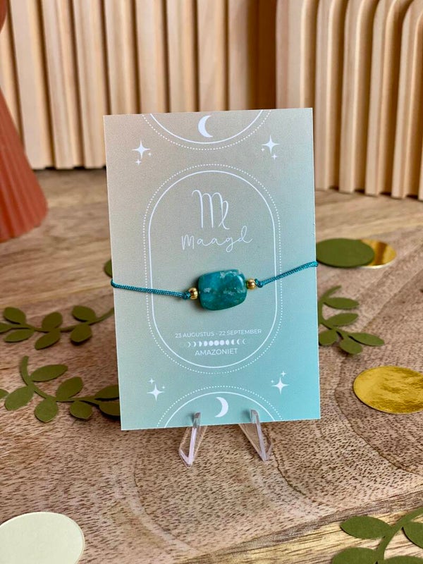 Armbandje Sterrenbeeld Maagd: Amazoniet