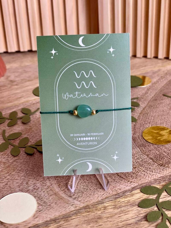 Armbandje Sterrenbeeld Waterman: Aventurijn