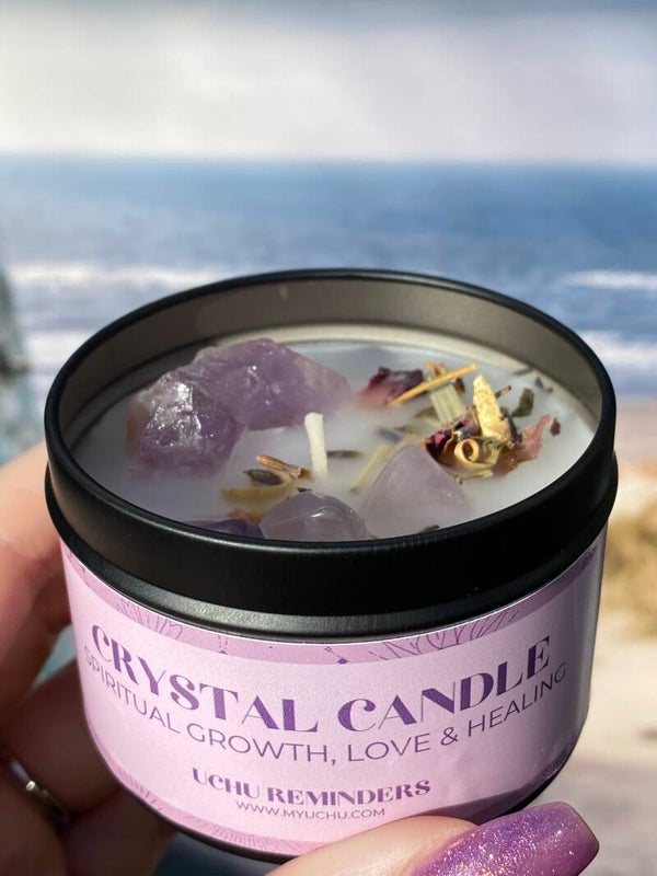 Edelsteen kaarsje Amethist