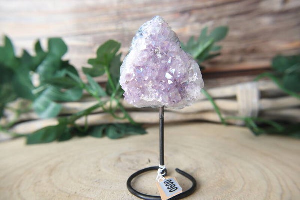 Angel aura amethist op standaard 0090