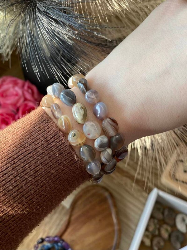 Botswana agaat armband trommelstenen