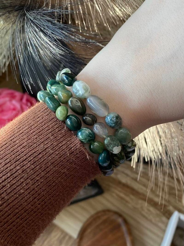 Mosagaat Mos agaat armband trommelstenen