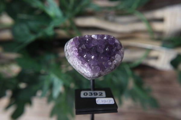 Amethist hart op pin #0392