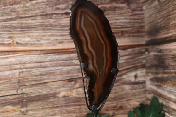 Agaat schijf op standaard #0401