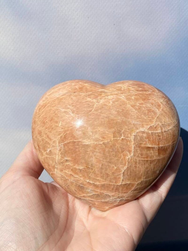 Perzik maansteen hart groot