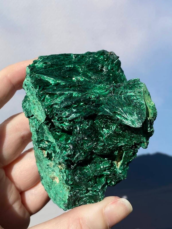 Malachiet ruw naaldvormig