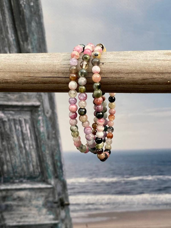 Toermalijn mix armband 4mm