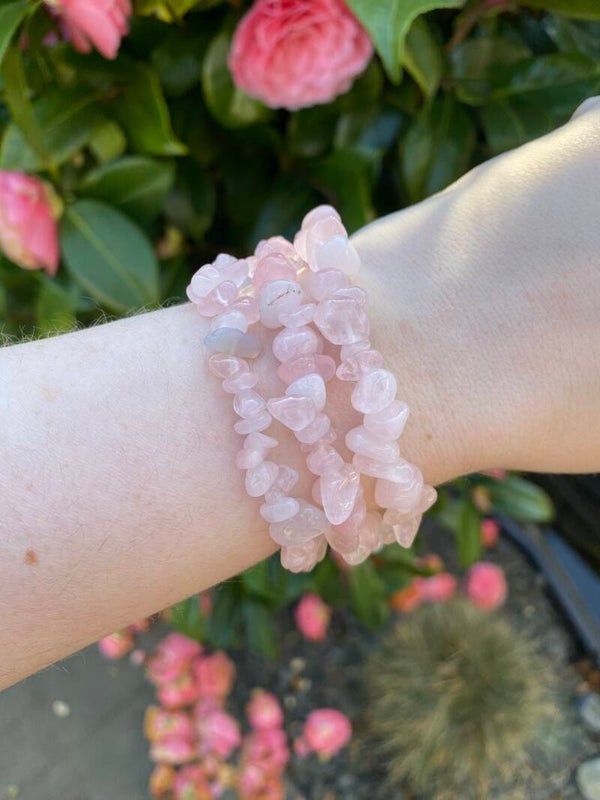 Rozenkwarts split armband