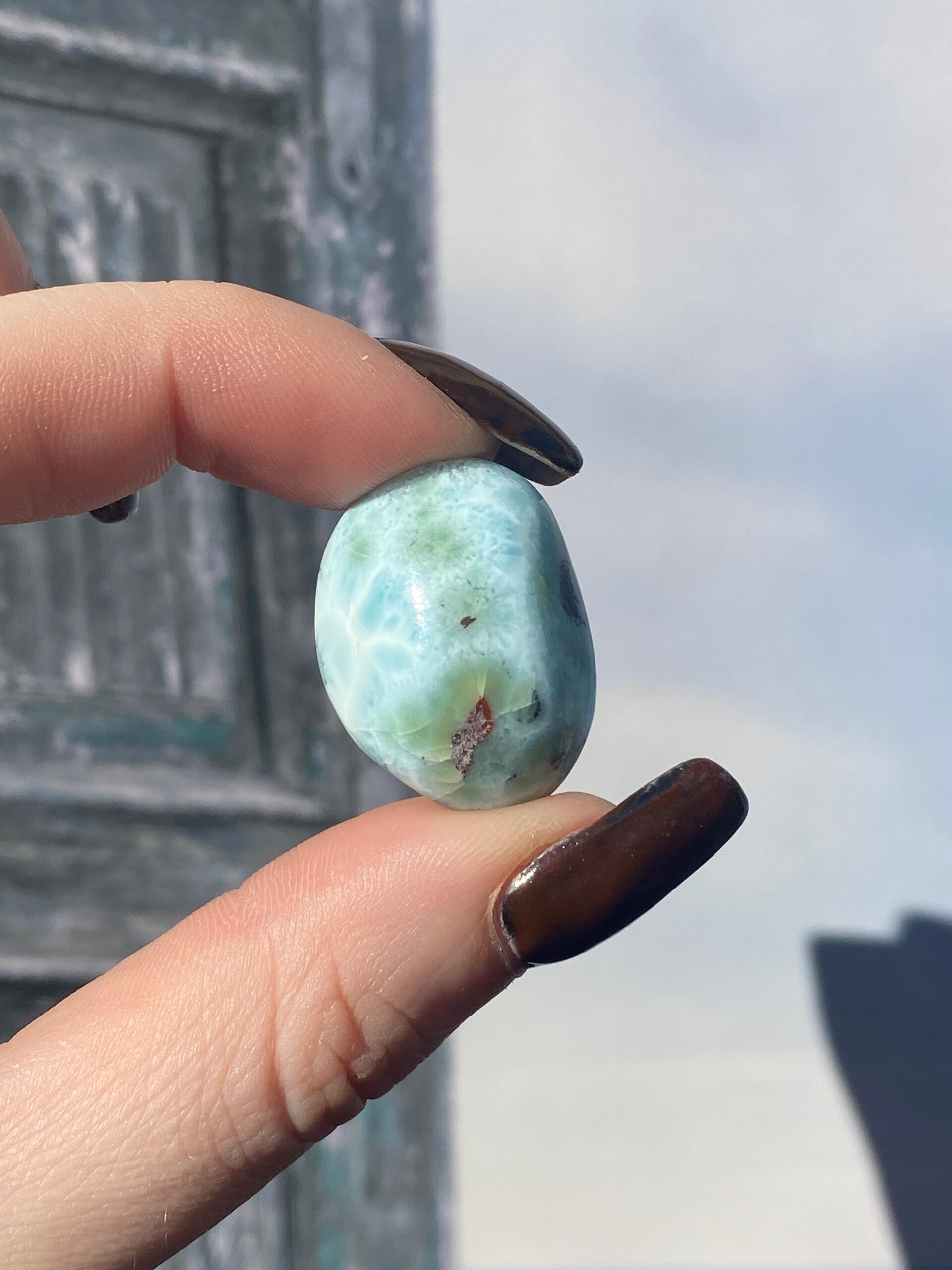 Larimar trommelsteen