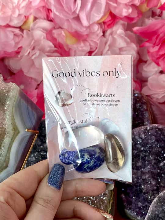 Trommelstenen Setje: Good Vibes Only