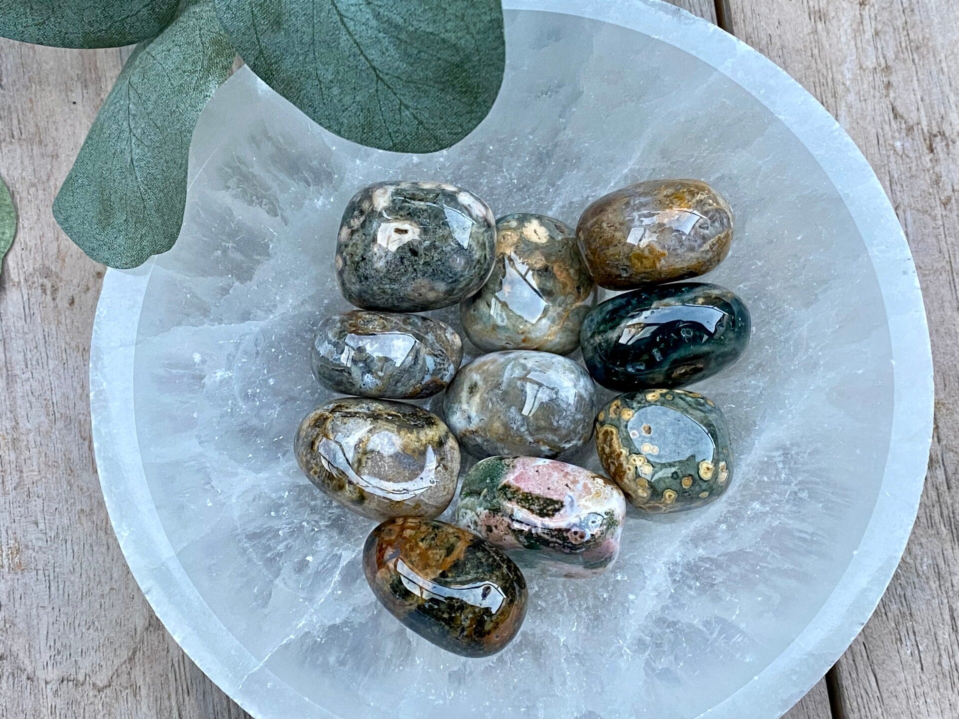 Oceaan jaspis trommelstenen