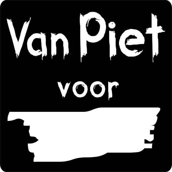 Wensetiket  Sint AKTIE - VAN PIET voor - rol 500st - S378