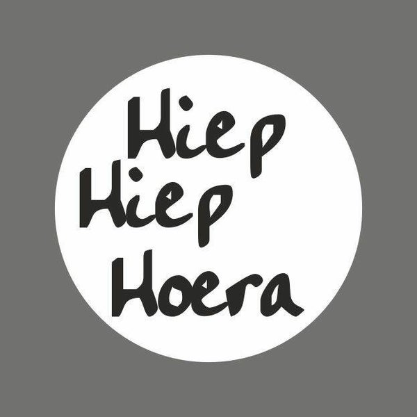 Wensetiket WZ - Hiep hiep hoera rol a 500stuks  - 210/OS