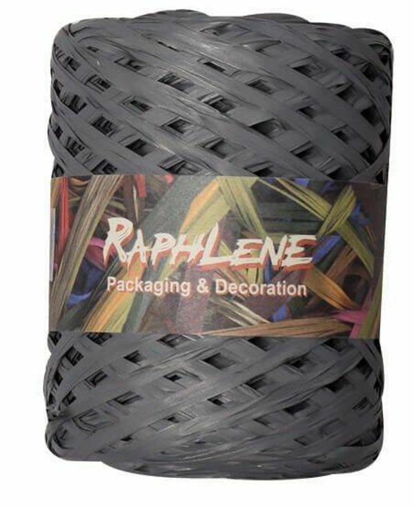 725200 Lint RAFFIA / RAPLENE bol 200mtr uni grijs -  per rol