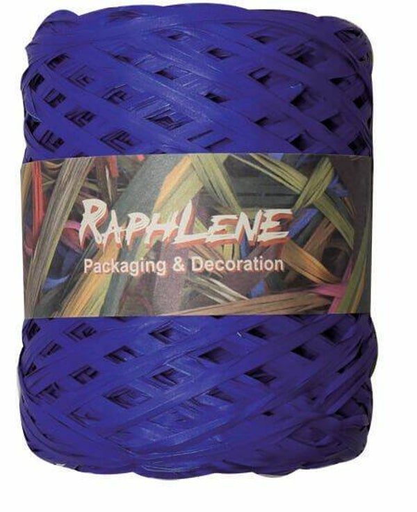 725200 Lint RAFFIA / RAPLENE bol 200mtr uni konings blauw -  per rol