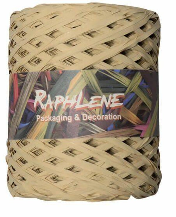 725200 Lint RAFFIA / RAPLENE bol 200mtr uni naturel -  per rol