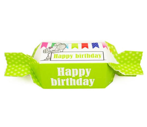 SC7801 Toffeedoos BIO happy birthday per pak (10 x € 0,99)