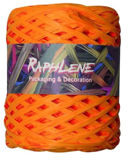 725200 Lint RAFFIA / RAPLENE bol 200mtr uni oranje -  per rol