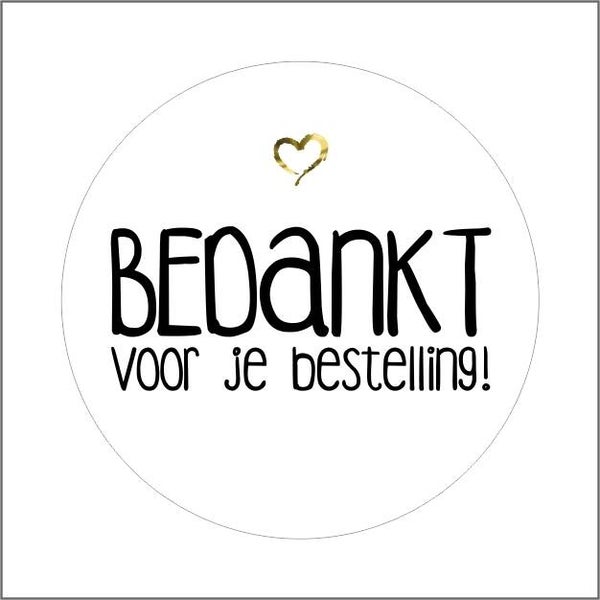 Wensetiket XXL1033 - bedankt voor je bestelling - rol a 250stuks