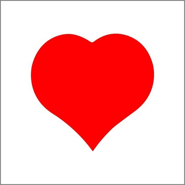 Wensetiket  hart rood XXL102 - rol a 250stuks