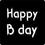 Wensetiket ZW - Happy B day rol a 500stuks  - 372/SK