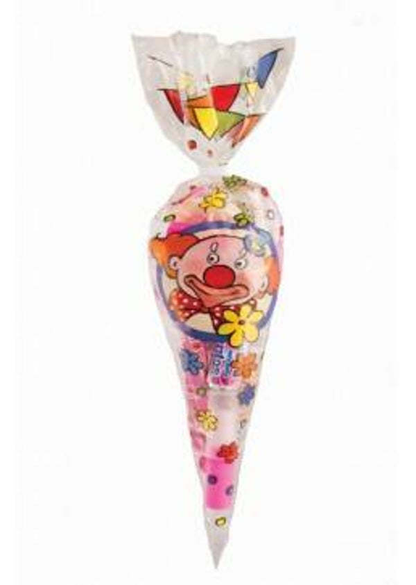 Puntzak geblokt 500gram - dessin Clown - ds 1000st - 170312clo