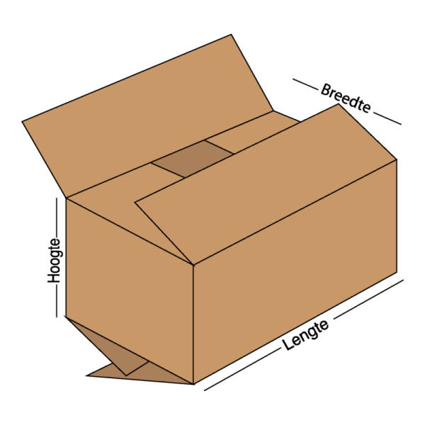 Doos C golf BIO - afm 200x200x200mm - per pak (20 x €0,45)