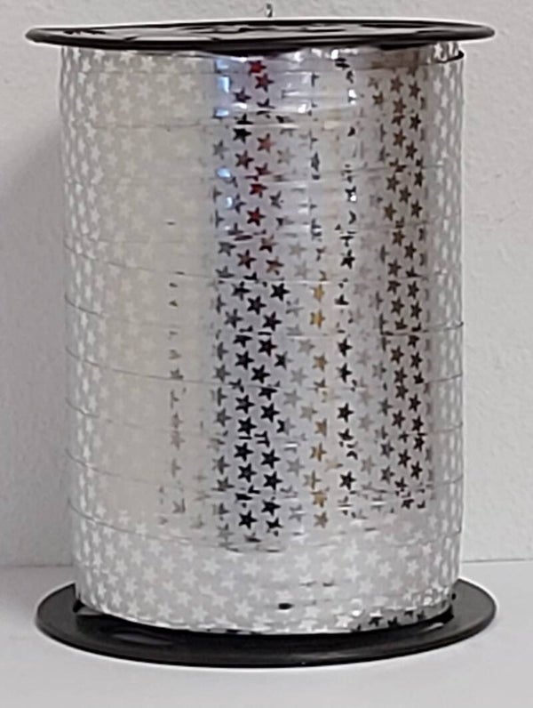 715199 Lint KERST metallic 10mm x 225mtr zilver met ster