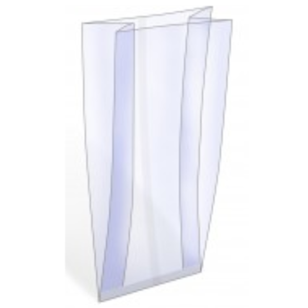 191845 1PP harmonica zak  10 + 8 x 45cm (wijnfleszak) - 30my - ds 1000st