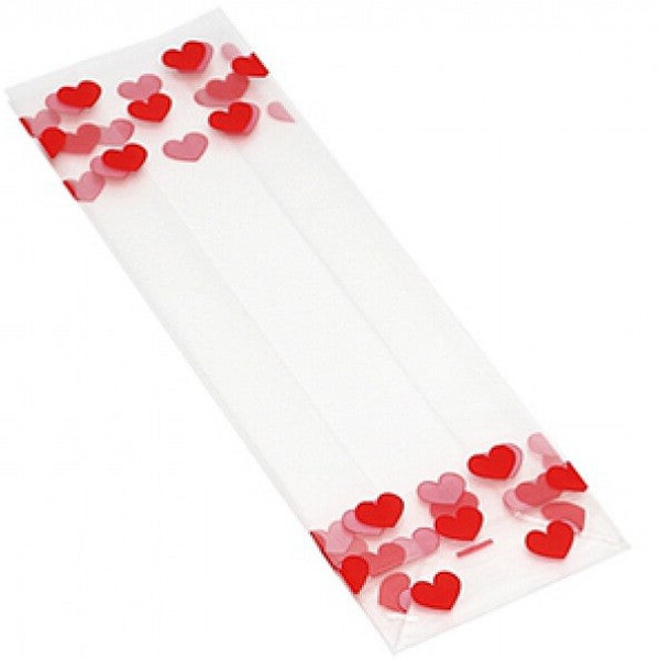 PP Blokbodemzak Valentijn 70x40x220mm - DB626 -ds 1000st