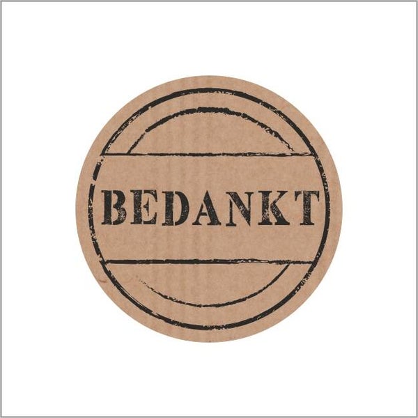 Wensetiket KR 506 - BEDANKT rol a 500stuks